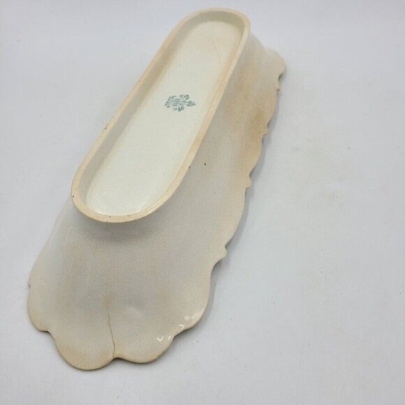 Vintage Celery Dish La Belle China Floral Pattern Ceramic Decorative Fancy Party - Picture 6 of 7